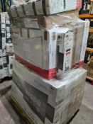 (J125) PALLET TO CONTAIN 12 x VARIOUS RETURNED TVS TO INCLUDE JVC 55 INCH, SHARP 49 INCH. NOTE: