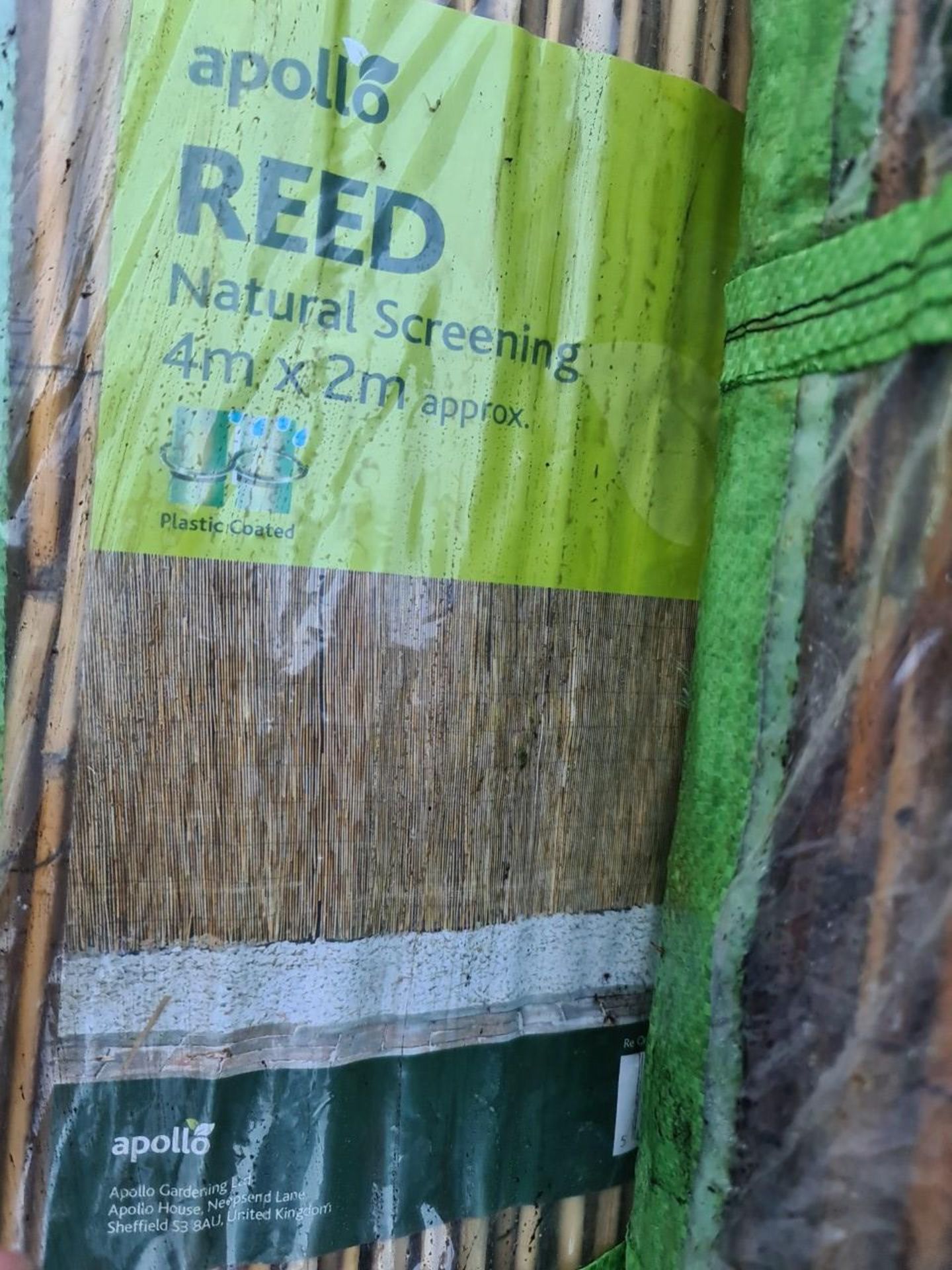 (J22) PALLET TO CONTAIN 24 x APOLO REED NATURAL SCREENING. 4 x 2M - PLASTIC COATED