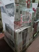 (J180) PALLET TO CONTAIN 18 x VARIOUS RETURNED TVS TO INCLUDE JVC 32 INCH, JVC 40 INCH. NOTE: