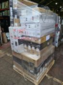 (J112) PALLET TO CONTAIN 19 x VARIOUS RETURNED TVS TO INCLUDE JVC 32 INCH, JVC 40 INCH. NOTE: