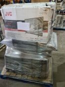 (J106) PALLET TO CONTAIN 12 x VARIOUS RETURNED TVS TO INCLUDE JVC. NOTE: ITEMS ARE CUSTOMER RETURNS.