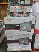 (J110) PALLET TO CONTAIN 16 x VARIOUS RETURNED TVS TO INCLUDE JVC 40 INCH. NOTE: ITEMS ARE