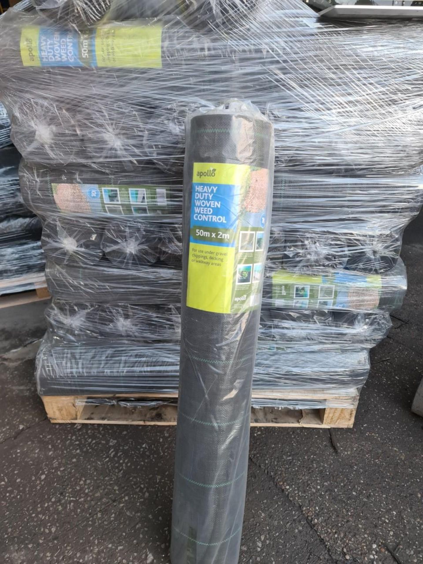 (J20) PALLET TO CONTAIN 45 x APOLO HEAVY DUTY WEED CONTROL 50 X2m. FOR USE UNDER GRAVEL CHIPPINGS, - Image 2 of 2