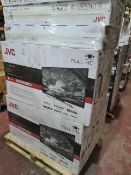 (J184) PALLET TO CONTAIN 13 x VARIOUS RETURNED TVS TO INCLUDE JVC 39 INCH. NOTE: ITEMS ARE