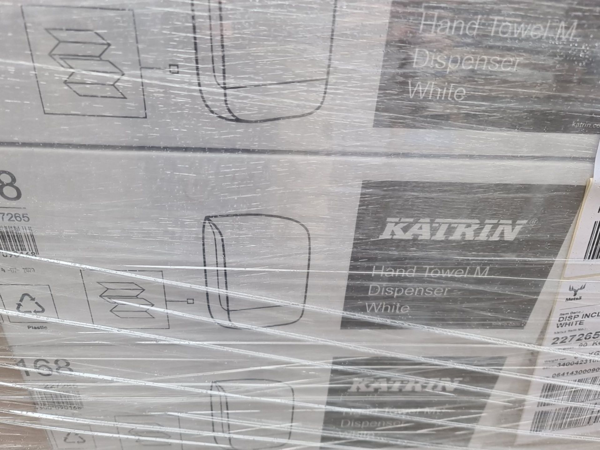 (J100) PALLET TO CONTAIN 35 x KATRIN HAND TOWEL DISPENSER WHITE