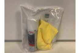 10 x NEW UNIKA GLOSS SURFACE CLEANER SETS WITH MICROFIBRE CLOTHS