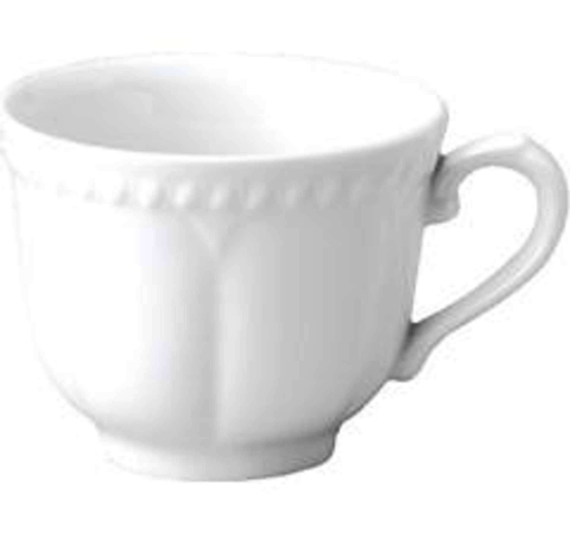 4 X BRAND NEW PACKS OF 24 CHURCHILL BUCKINGHAM WHITE ELEGANT TEA CUPS 220ML RRP £110 PER PACK