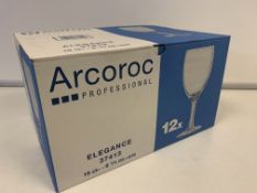 144 X BRAND NEW ARCOROC PROFESSIONAL ELEGANCE STEMGLASS 6 1/4 OZ GLASSES IN 3 BOXES