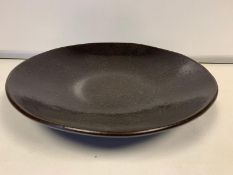 4 X PACKS OF 6 RUSTICO STONEWARE BLACK IRONSTONE COUPE BOWLS 26.5CM