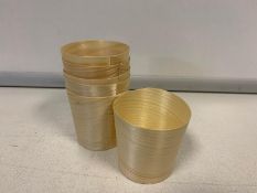 3000 X BRAND NEW PINEWOOD DISPOSABLE SERVING CUPS 45 X 45MM