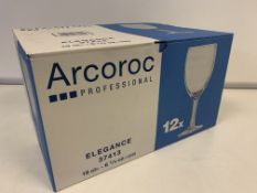 144 X BRAND NEW ARCOROC PROFESSIONAL ELEGANCE STEMGLASS 6 1/4 OZ GLASSES IN 3 BOXES