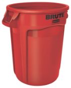 4 X BRAND NEW 166.5L RUBBERMAID BRUTE CONTAINER WITH VENTING CHANNELS RED