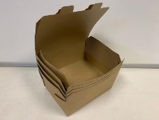 765 X BRAND NEW BOXED NO 8 BROWN HINGED LID LEAKPROOF CARTONS IN 2 BOXES