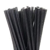 6000 X BRAND NEW BOXED SWANTEX BLACK PAPER DRINKING STRAWS IN 2 BOXES