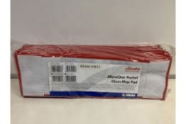 24 X BRAND NEW PACKS OF 25 VILEDA PROFESSIONAL MICRO ONE 40CM POCKET MOP PADS IN 6 4 BOXES COLOURS