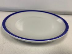 7 X BRAND NEW PACKS OF 12 CHURCHILL RETRO BLUE COUPE PLATE 16.5CM RRP £45 PER PACK