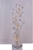 BRAND NEW BOXED HIGH END SILVER AND RED COLOURED FLOOR LAMP RRP £249 ML6301-10