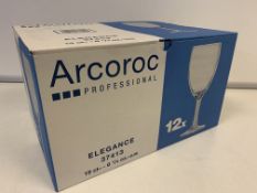 144 X BRAND NEW ARCOROC PROFESSIONAL ELEGANCE STEMGLASS 6 1/4 OZ GLASSES IN 3 BOXES
