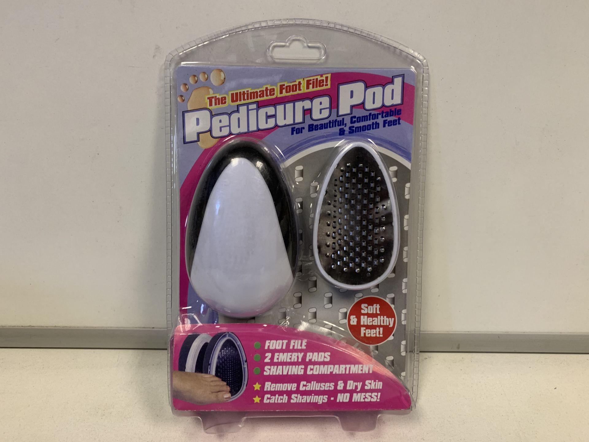 72 x NEW PEDICURE POD - THE ULTIMATE FOOT FILE FOR SOFT & HEALTHY FEET.