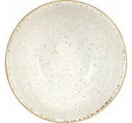 2 X BRAND NEW PACKS OF 12 CHURCHILL STONECAST ROUND COUPE BOWL BARLEY WHITE 220MM RRP £190 PER PACK