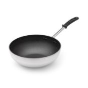 8 X BRAND NEW VOLRATH 68120 11 INCH STEELCOAT X3 NON STICK ALUMINIUM STIR FRY PANS WITH TRIVENT