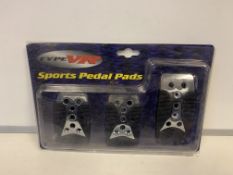 33 x NEW SETS OF 3 TYPE VR SPORTS PEDAL PADS