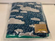 10 X BRAND NEW BOXED DONNA WILSON RAINY DAY GREEN BATH SHEETS 100 X 150CM RRP £36 EACH