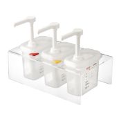 4 X BRAND NEW ARAVEN 01363 SAUSE DISPENSER SETS OF 3 RRP £70 EACH