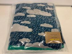 10 X BRAND NEW BOXED DONNA WILSON RAINY DAY GREEN BATH SHEETS 100 X 150CM RRP £36 EACH