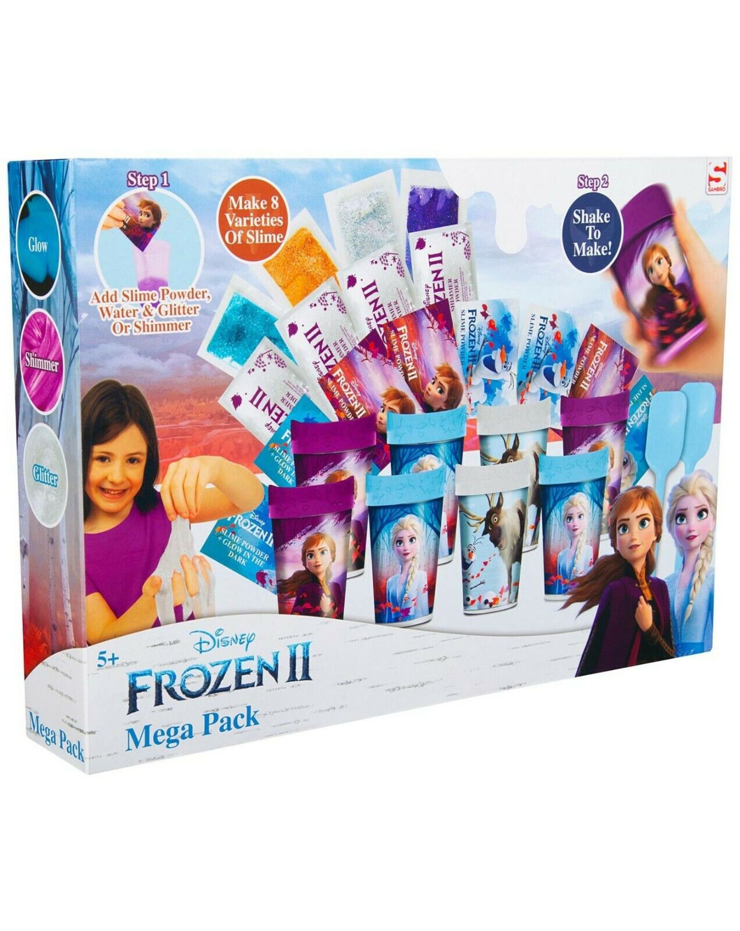 18 X BRAND NEW DISNEY FROZEN 2 MEGA SLIME PACKS IN 3 BOXES