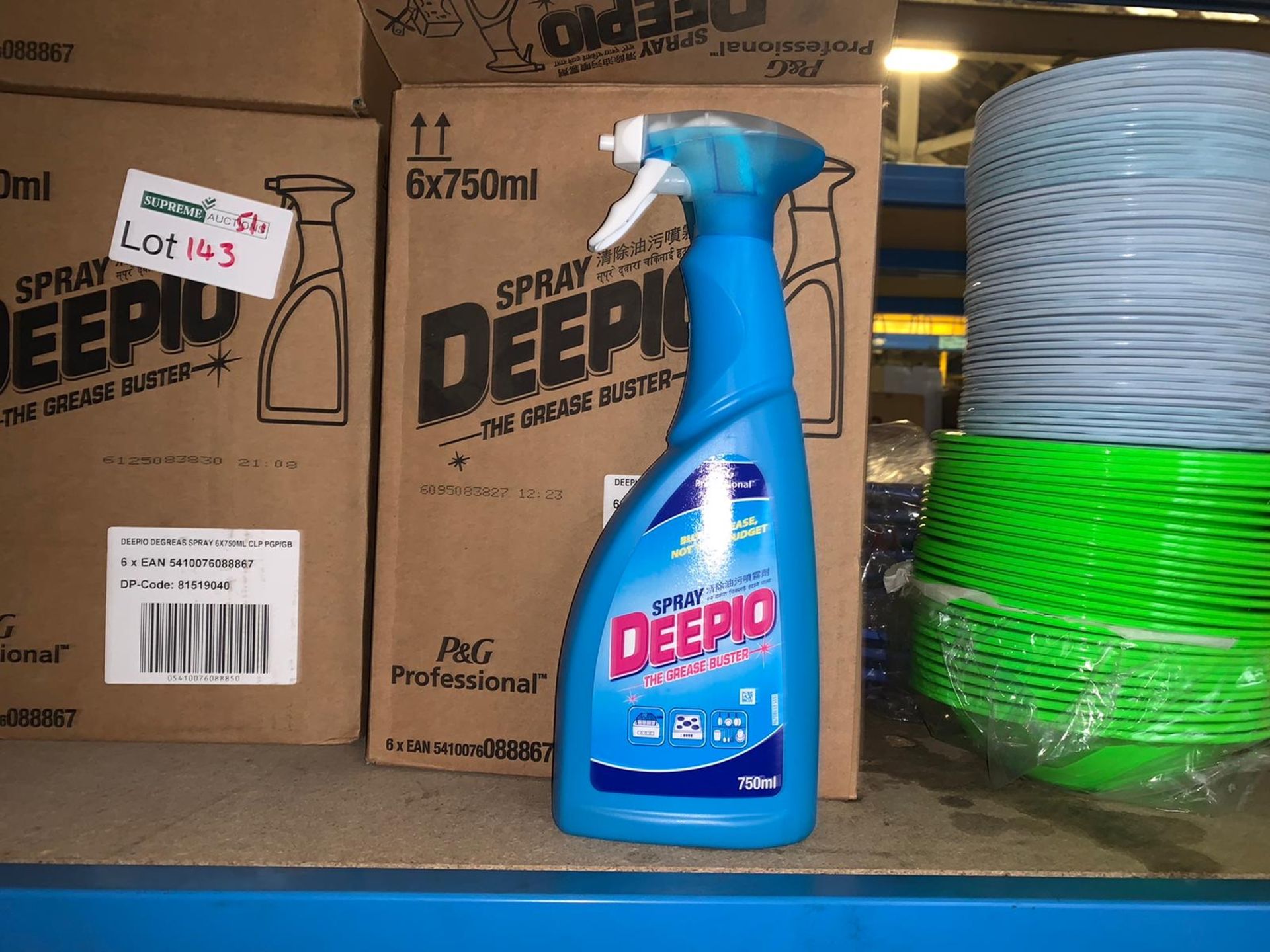 56 X BRAND NEW BOXED 750ML DEEPIO GREASE BUSTER SPRAY 750ML