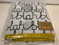 10 X BRAND NEW BOXED DONNA WILSON BLAH BLAH BATH SHEETS BLACK/WHITE 100 X 150CM RRP £36 EACH