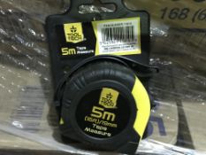 10 X TOOL TECH 5M TAPE MEASURES