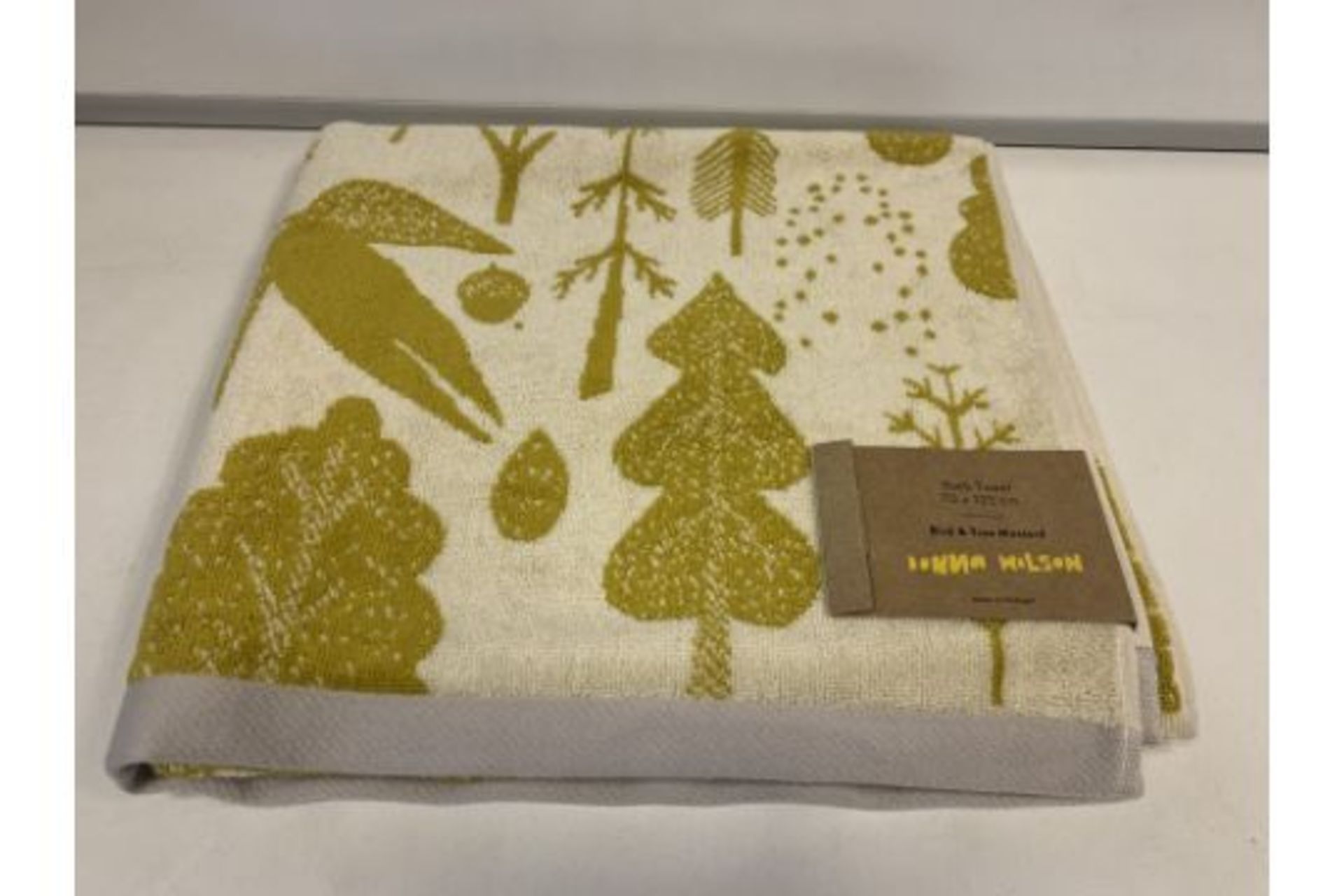 3 X BRAND NEW DONNA WILSON BIRD AND TREE BATH TOWELS SIZE 70 X 125 CM