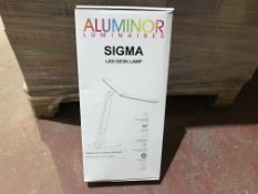 2 X ALUMINOR LUMINAIRES SIGMA LED DESK LAMP