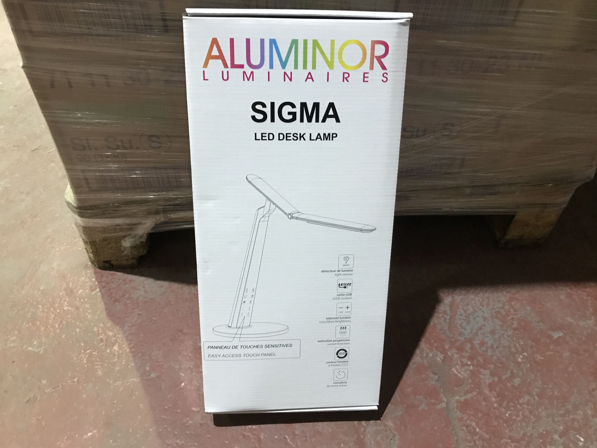 2 X ALUMINOR LUMINAIRES SIGMA LED DESK LAMP
