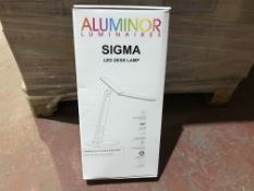 2 X ALUMINOR LUMINAIRES SIGMA LED DESK LAMP