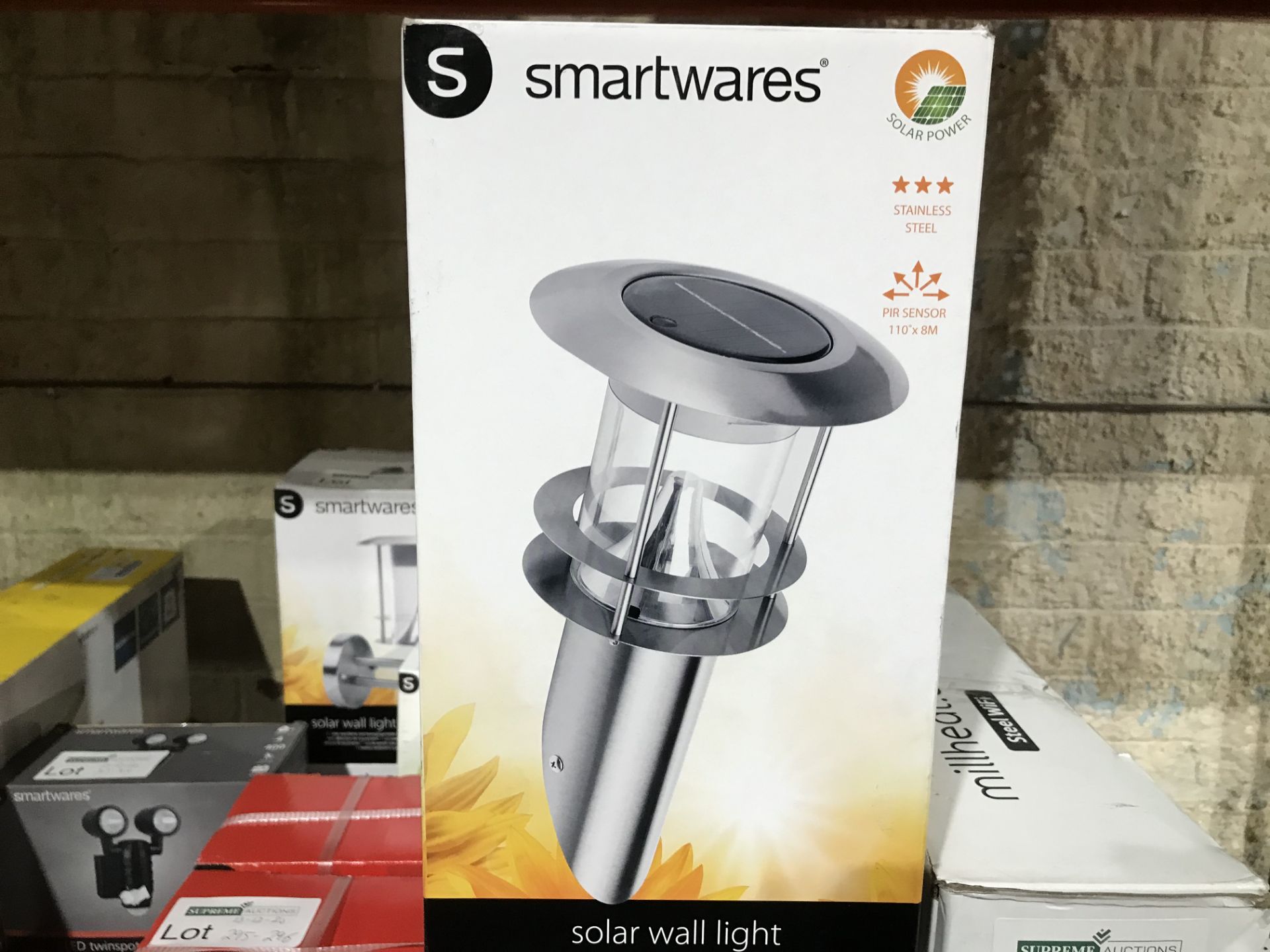 SMARTWARES SOLAR WALL LIGHT WITH MOTION DETECTOR