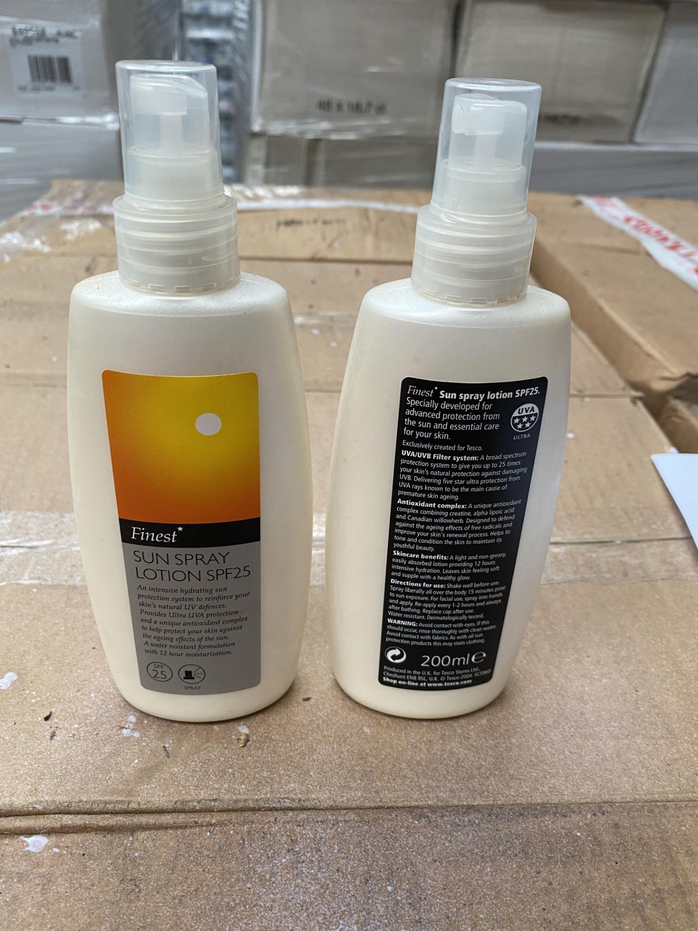 1 x pallet of approx 47 x 48 SunSpray SPF25 - out of date - 200ml