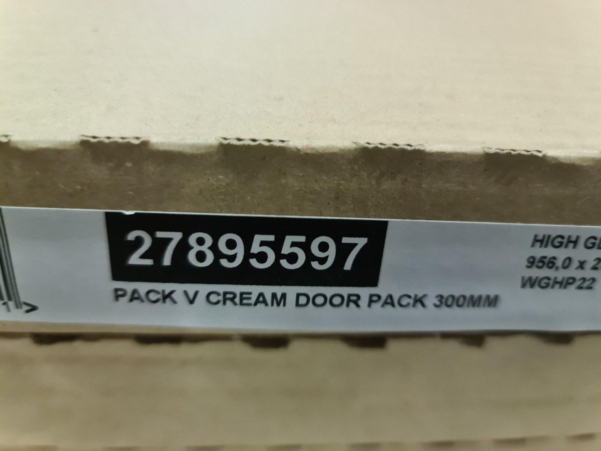 (A8) PALLET TO CONTAIN 54 x NEW HIGH GLOSS CREAM DOOR PACKS 300MM - Image 2 of 2