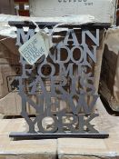 (S132) PALLET TO CONTAIN 1200 x NEW CITIES DIE CUT HANGING PLAQUES