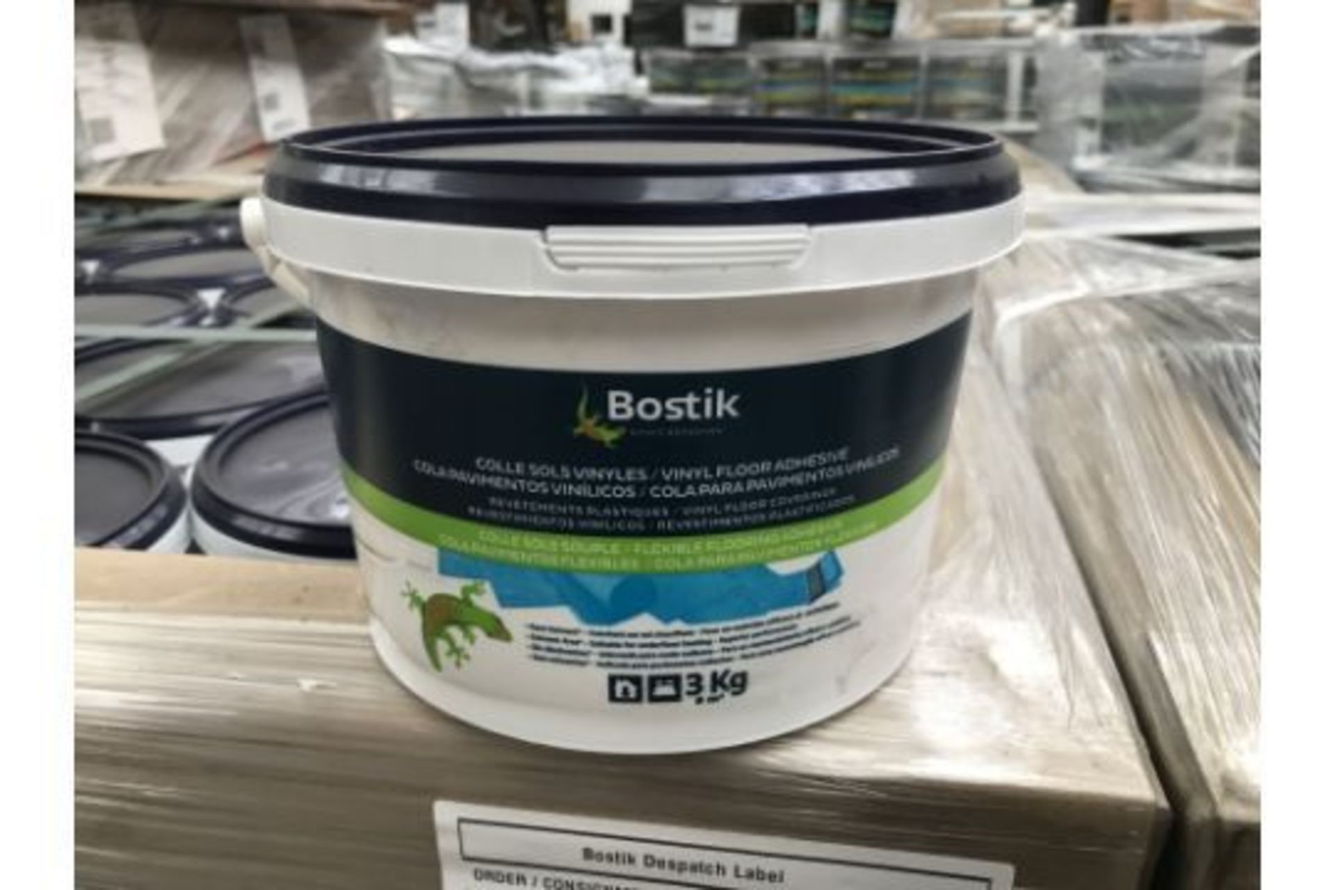 PALLET TO CONTAIN 65 x 3KG BOSTIK VINYL FLOOR ADHESIVE