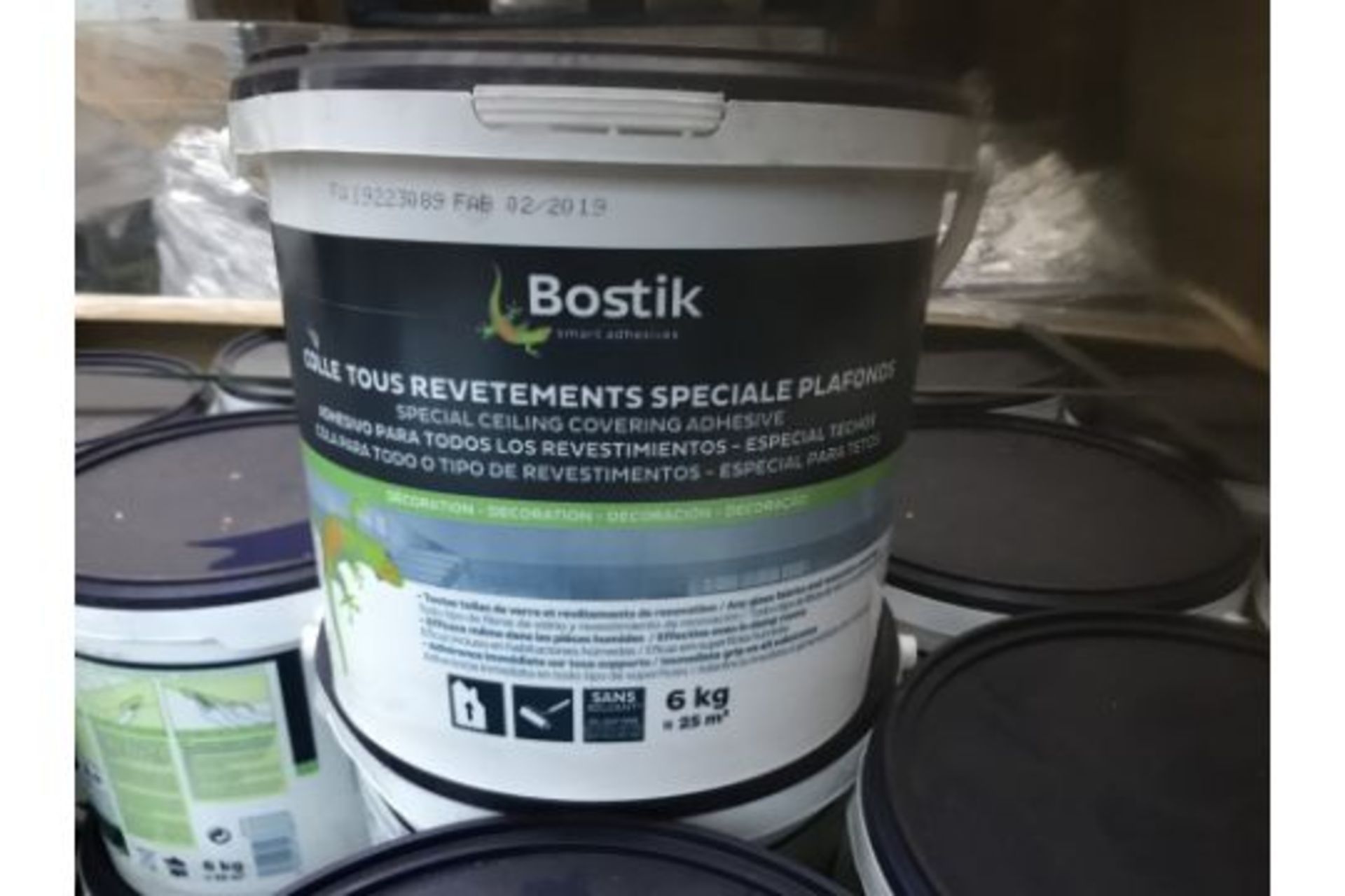 PALLET TO CONTAIN 50 x 6KG BOSTIK SPECIAL CEILING COVERING ADHESIVE