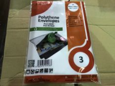 PALLET TO CONTAIN 400 x PACKS OF 3 POST SAFE POLYTHENE ENVELOPES PEEL & SEAL. EACH ENVELOPE MEASURES