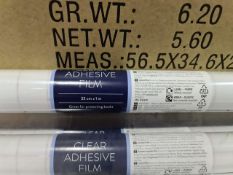 PALLET TO CONTAIN 480 x TESCO CLEAR ADHESTIVE FILM. 33CMx1M PER ROLL. RRP £3.99 EACH ROLL