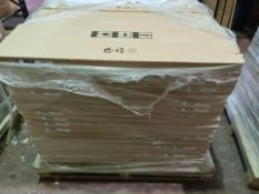 (A8) PALLET TO CONTAIN 54 x NEW HIGH GLOSS CREAM DOOR PACKS 300MM