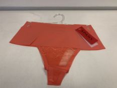 30 X BRAND NEW SPANX UNDIE TECTABLE PASSION FRUIT THONGS RRP £24 EACH (15 MEDIUM AND 15 SMALL)