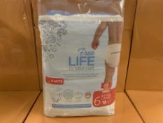 24 X BRAND NEW PACKS 18 EXTRA LARGE FREE LIFE BY BEBE CASH PANTS