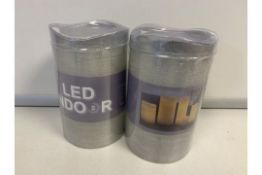 24 X BRAND NEW BOXED LED INDOOR CANDLES SILVER GLITTER IN 2 BOXES (439/12)