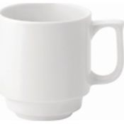 8 X BRAND NEW PACKS OF 36 UTOPIA PURE WHITE STACKING MUGS 280ML RRP £60 PER PACK